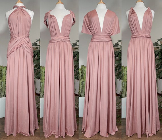 ROSE QUARTZ Bridesmaid Dress/ CUSTOM/ Convertible Dress / Infinity Dress/ Multiway Dress/  Multi Wrap Dress /  Plus Size / Petite/ Tall