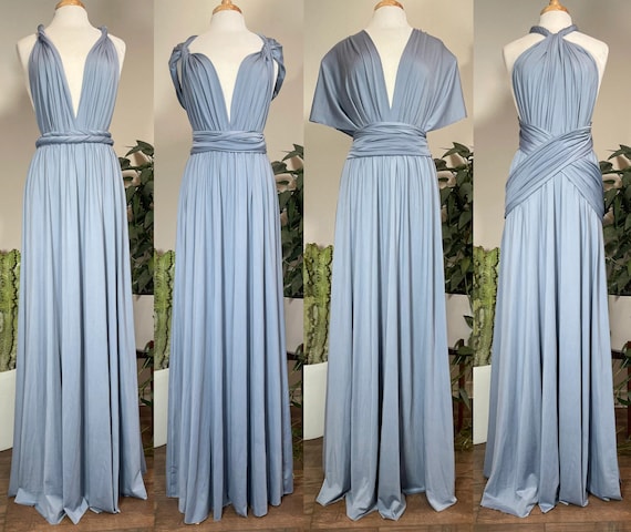 Convertible Short Grey Jersey Bridesmaid Dresses Convertible Short Grey Jersey Bridesmaid Dresses