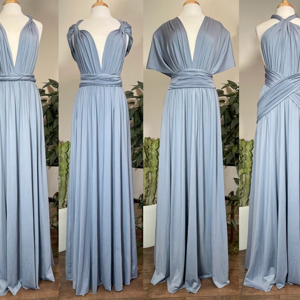 GLACIER BLUE Bridesmaid Dress/ CUSTOM/ Convertible Dress / Infinity Dress/ Multiway Dress/  Multi Wrap Dress /  Plus Size / Petite/ Tall