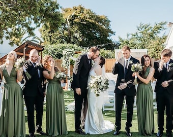 Vestidos Para Damas De Honor Verde Olivo Matrimonio Damas De Honor