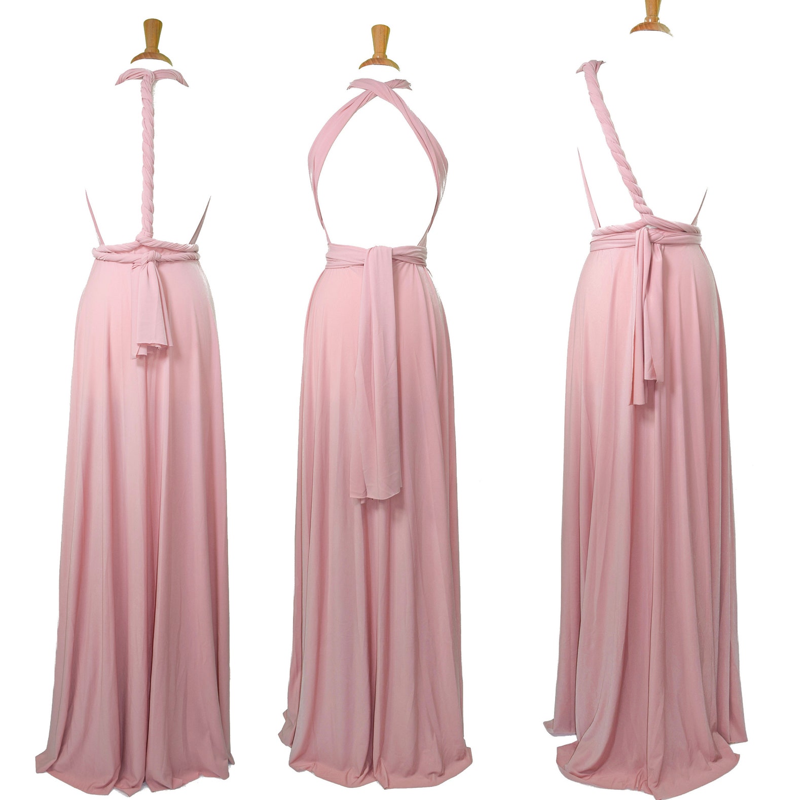 PINK CHAMPAGNE Bridesmaid Dress/ Custom Length / Convertible Etsy