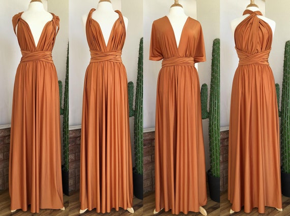 orange infinity dress