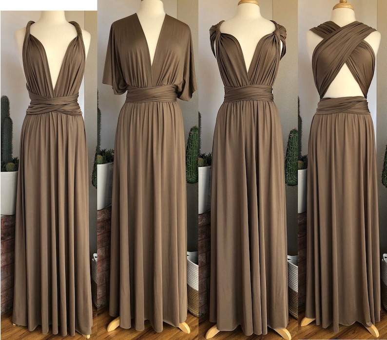 MOCHA Bridesmaid Dress/ Custom Length / Convertible Dress / Infinity Dress/ Multiway Dress/ Multi Wrap Dress / Plus Size / image 1