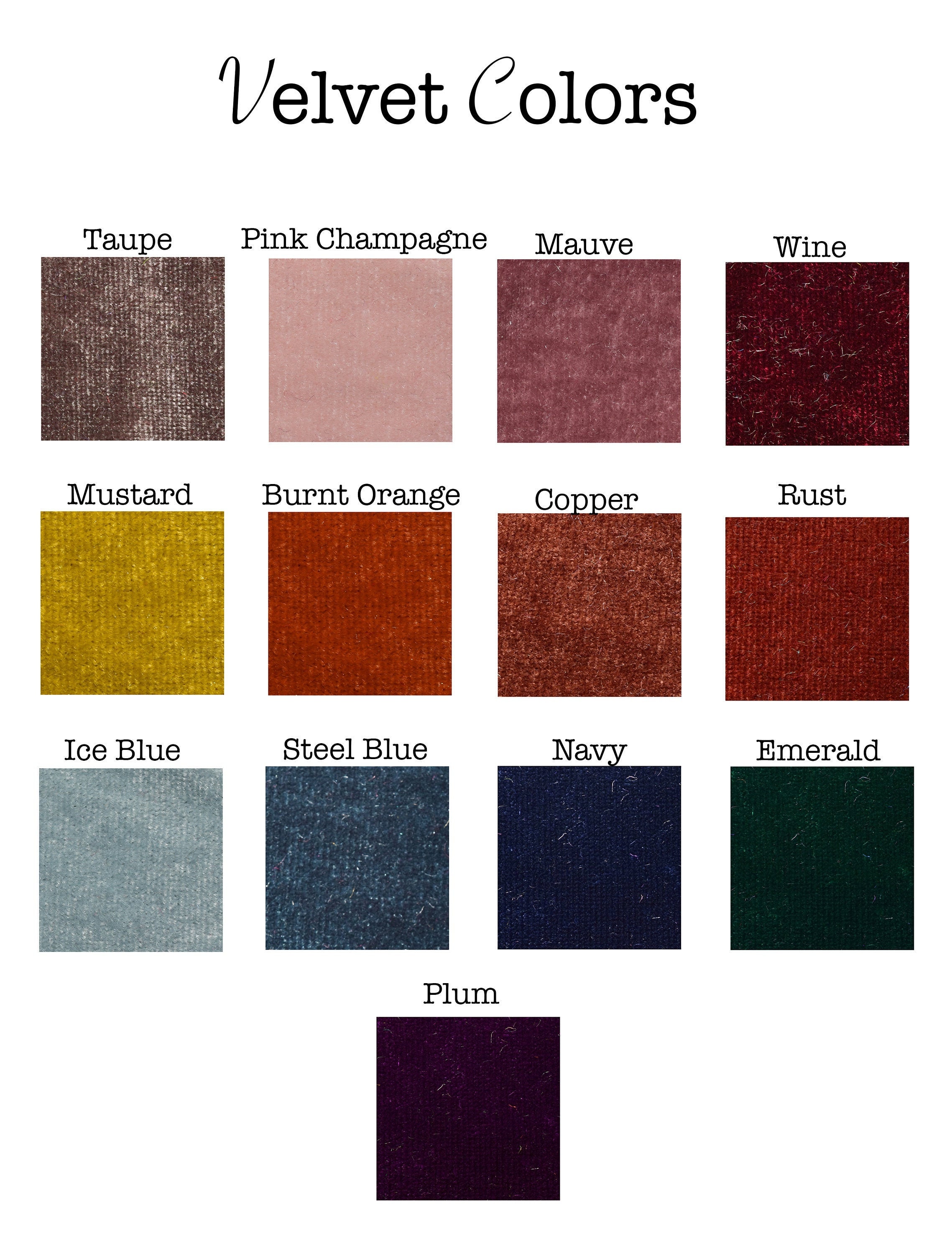 VELVET SWATCH SAMPLE / Fabric Sample for Convertible Dress / Infinity