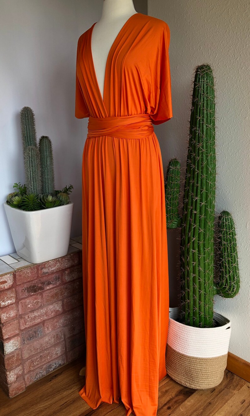 Orange Sherbet Bridesmaid Dress/ CUSTOM 