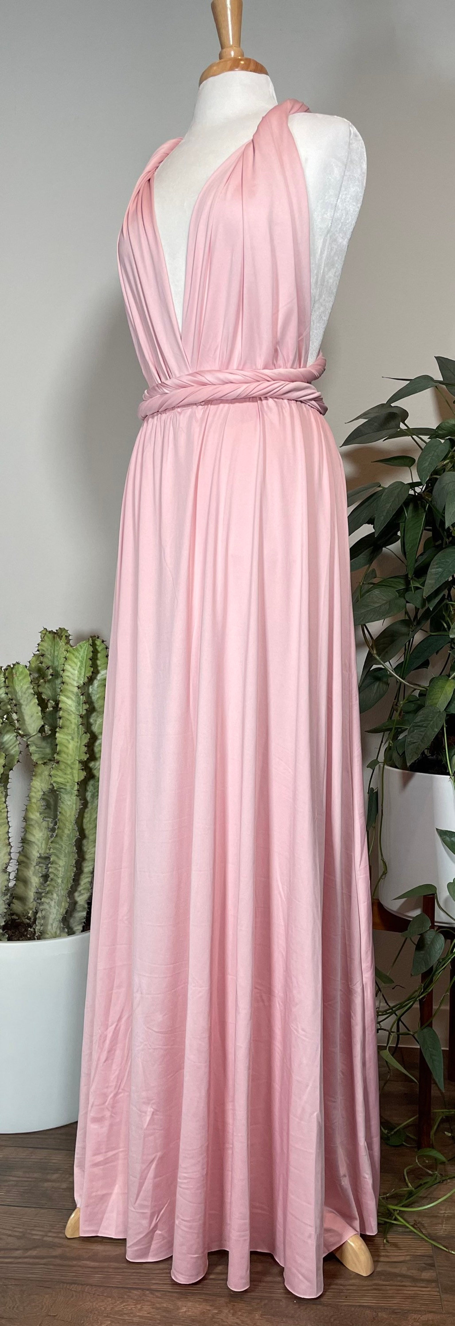 PINK CHAMPAGNE Bridesmaid Dress/ Custom Length / Convertible Etsy