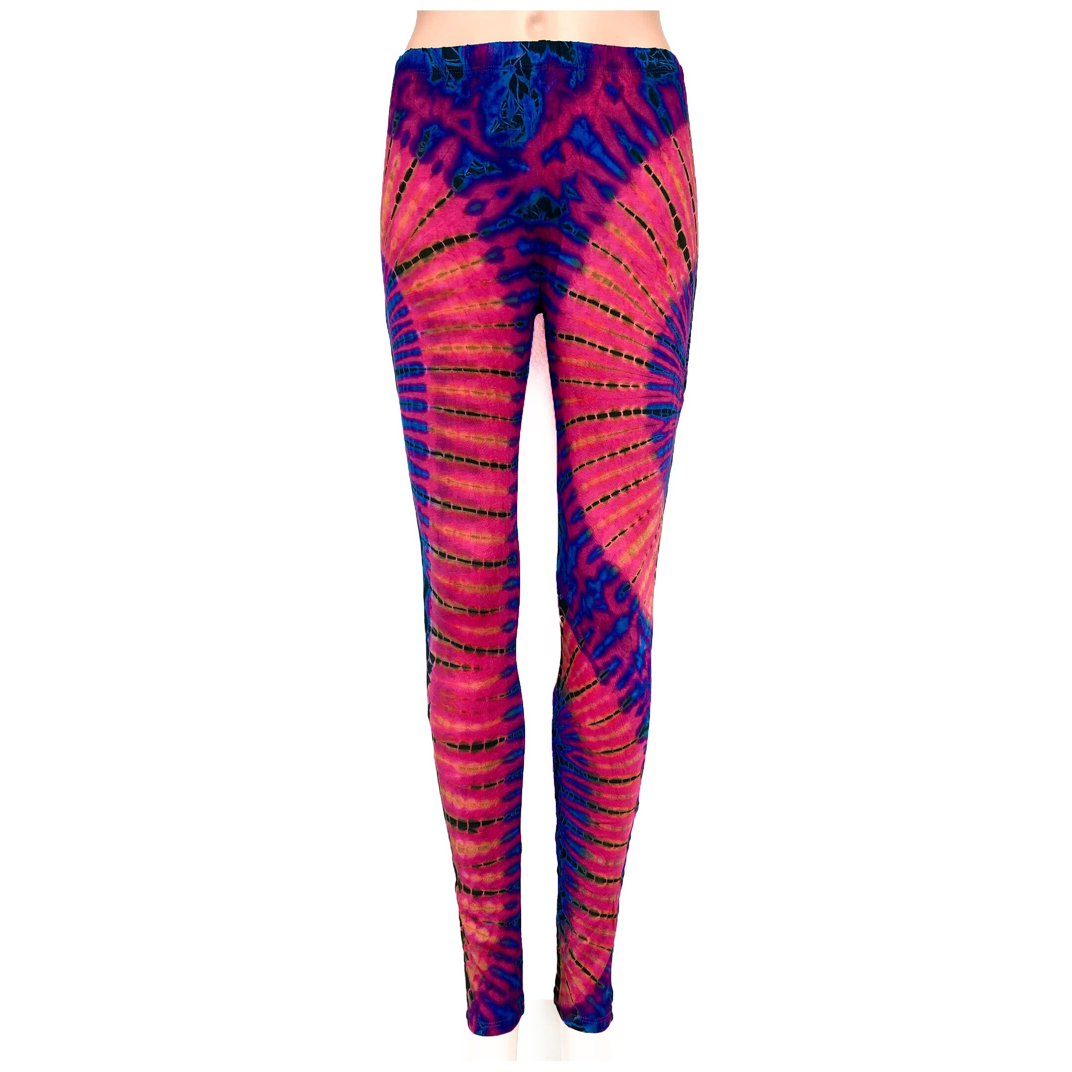 ELECTRIC Tie Die Leggings/ Tie Dye Pants / One of a Kind / Hand Dyed