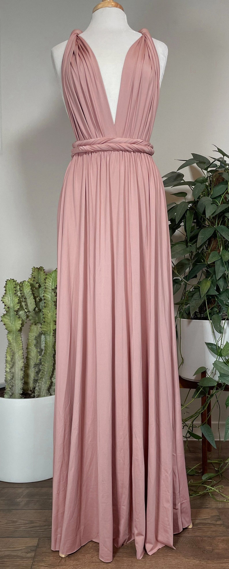 ROSE QUARTZ Bridesmaid Dress/ CUSTOM/ Convertible Dress / Infinity Dress/ Multiway Dress/ Multi Wrap Dress / Plus Size / Petite/ Tall image 3