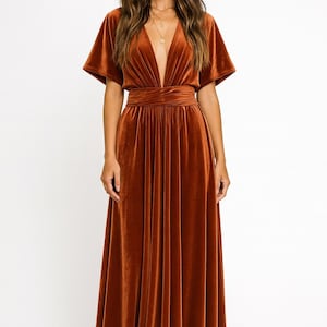 blue dress for baby girl Burnt Orange Chiffon Mismatched Sheath Side Slit Bridesmaid Dresses, CB0228 US16 / As Pic / C