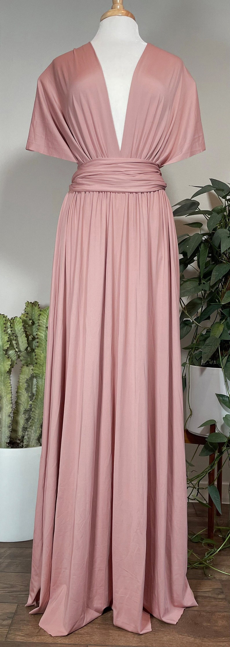 ROSE QUARTZ Bridesmaid Dress/ CUSTOM/ Convertible Dress / Infinity Dress/ Multiway Dress/ Multi Wrap Dress / Plus Size / Petite/ Tall image 2