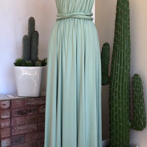 SAGE Bridesmaid Dress/ CUSTOM LeNGTHS/ Convertible Dress / Infinity Dress/ Multiway Dress/ Multi Wrap Dress / Plus Size / zdjęcie 4