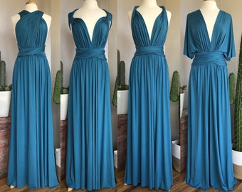 teal dress wedding