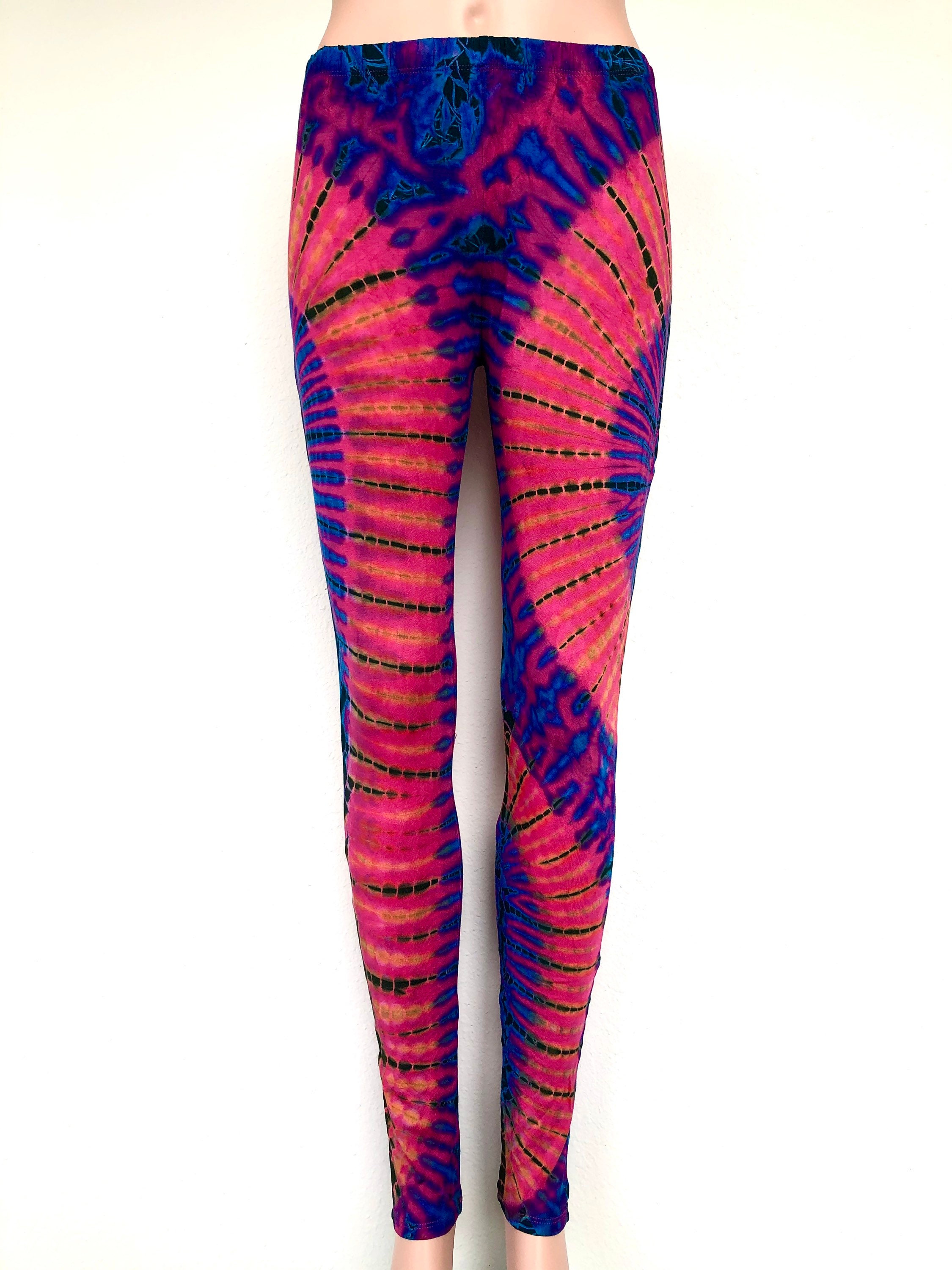 ELECTRIC Tie Die Leggings/ Tie Dye Pants / One of a Kind / Hand Dyed ...