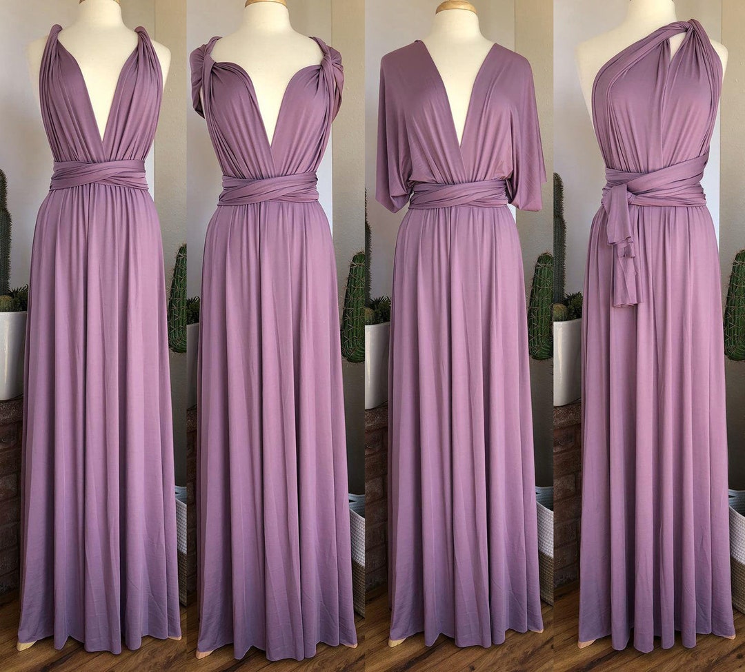 PURPLE ROSE Bridesmaid Dress/ CUSTOM Lengths/ Convertible Dress / Infinity Dress/ Multiway Dress