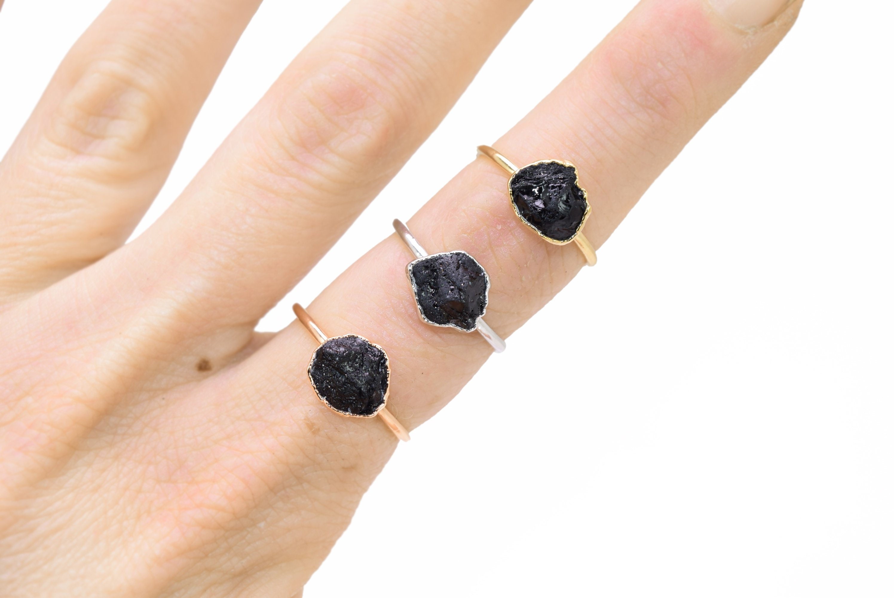 Black tourmaline ring