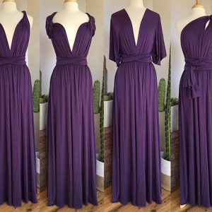 EGGPLANT Bridesmaid Dress/ CUSTOM LeNGTHS/ Convertible Dress / Infinity Dress/ Multiway Dress/  Multi Wrap Dress / Plus Size / Petite