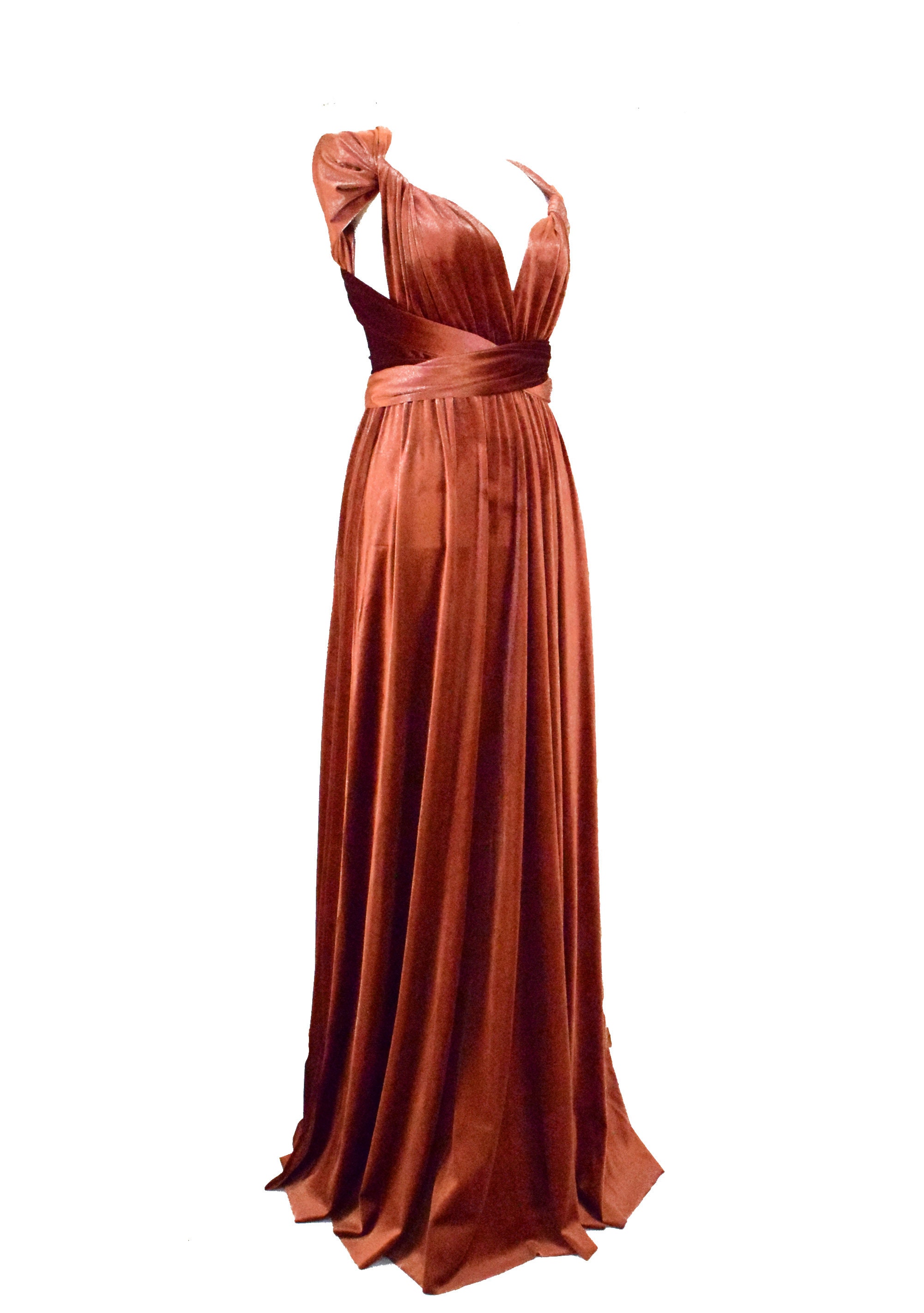 copper infinity dress