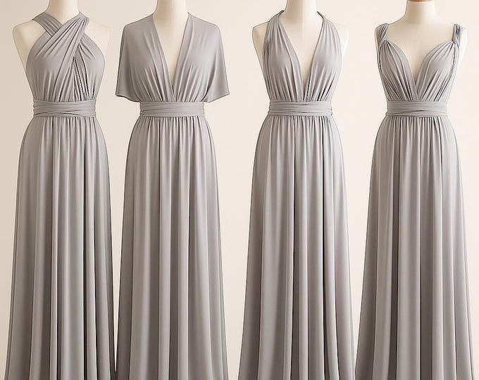 MOON BEAM Bridesmaid Dress/ CUSTOM LeNGTHS/ Convertible Dress / Infinity Dress/ Multiway Dress/  Multi Wrap Dress / Plus Size /
