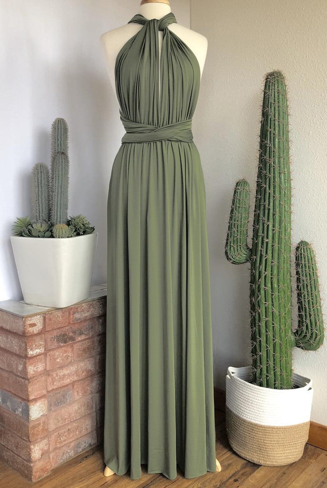 EUCALYPTUS Bridesmaid Dress/ CUSTOM Lengths/ Convertible Dress Etsy UK