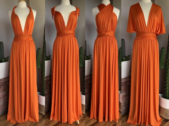 orange multiway dress