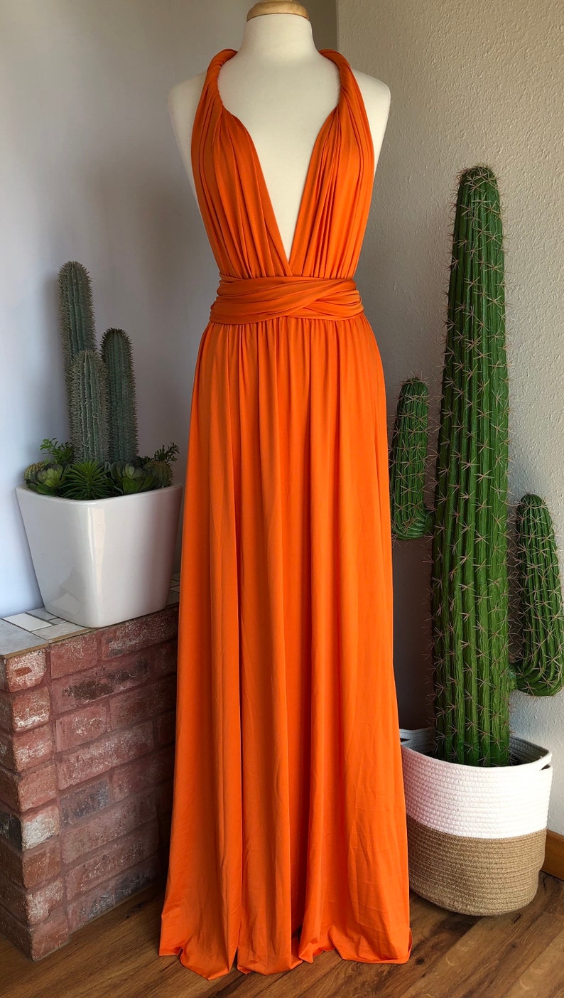 orange multiway dress