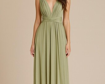 MATCHA GREEN Bridesmaid Dress/ CUSTOM Lengths/ Convertible Dress / Infinity  Dress/ Multiway Dress/ Multi Wrap Dress / Plus Size / - Etsy