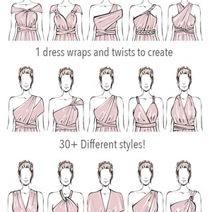 WINE VELVET Infinity Dress/ Bridesmaids Dress/ Convertible Dress / Multiway Dress/ Multiway Wrap Dress / Velvet Bridesmaids Dress image 6