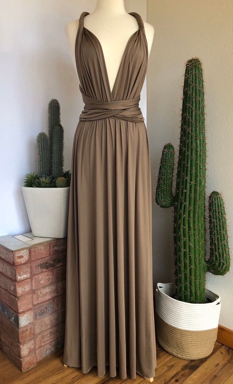 MOCHA Bridesmaid Dress/ Custom Length / Convertible Dress / Infinity Dress/ Multiway Dress/ Multi Wrap Dress / Plus Size / image 4