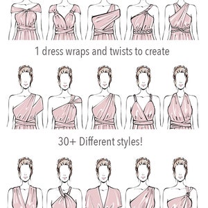SAGE Bridesmaid Dress/ CUSTOM LeNGTHS/ Convertible Dress / Infinity Dress/ Multiway Dress/ Multi Wrap Dress / Plus Size / image 9