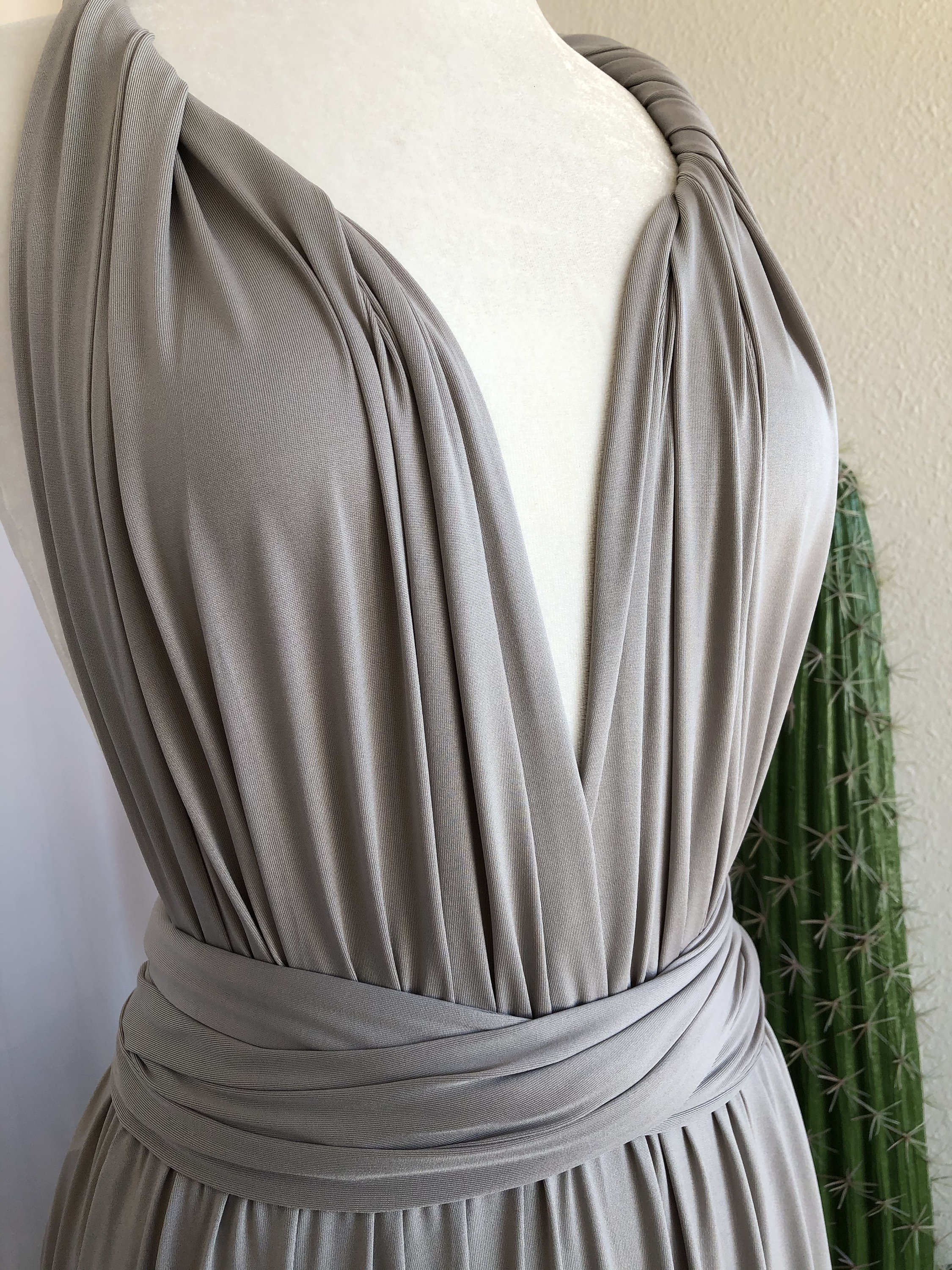 silver bridesmaid robes
