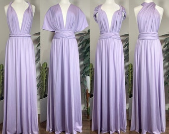 LILAC Bridesmaid Dress/ WRAP DRESS / Convertible Dress / Infinity Dress/ Multiway Dress/  Multi Wrap Dress / Plus Size / Boho Bridesmaids