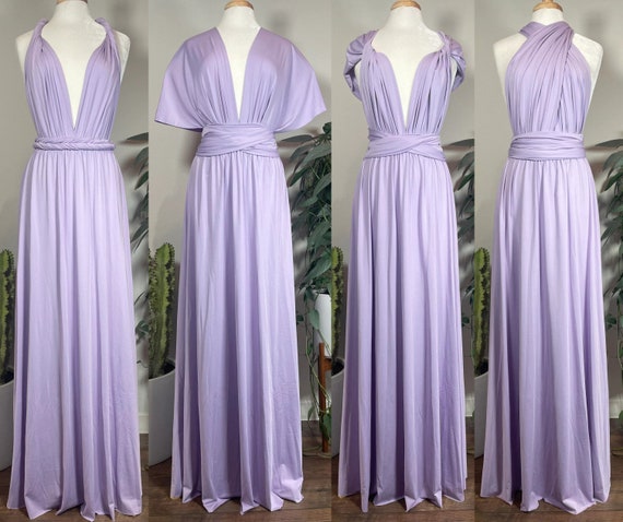 LILAC Bridesmaid Dress/ WRAP DRESS / Convertible Dress / Infinity Dress/ Multiway Dress/  Multi Wrap Dress / Plus Size / Boho Bridesmaids