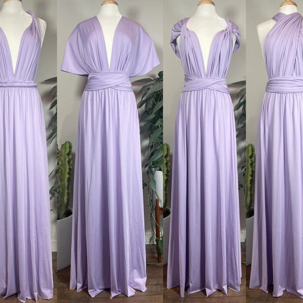 LILAC Bridesmaid Dress/ WRAP DRESS / Convertible Dress / Infinity Dress/ Multiway Dress/  Multi Wrap Dress / Plus Size / Boho Bridesmaids