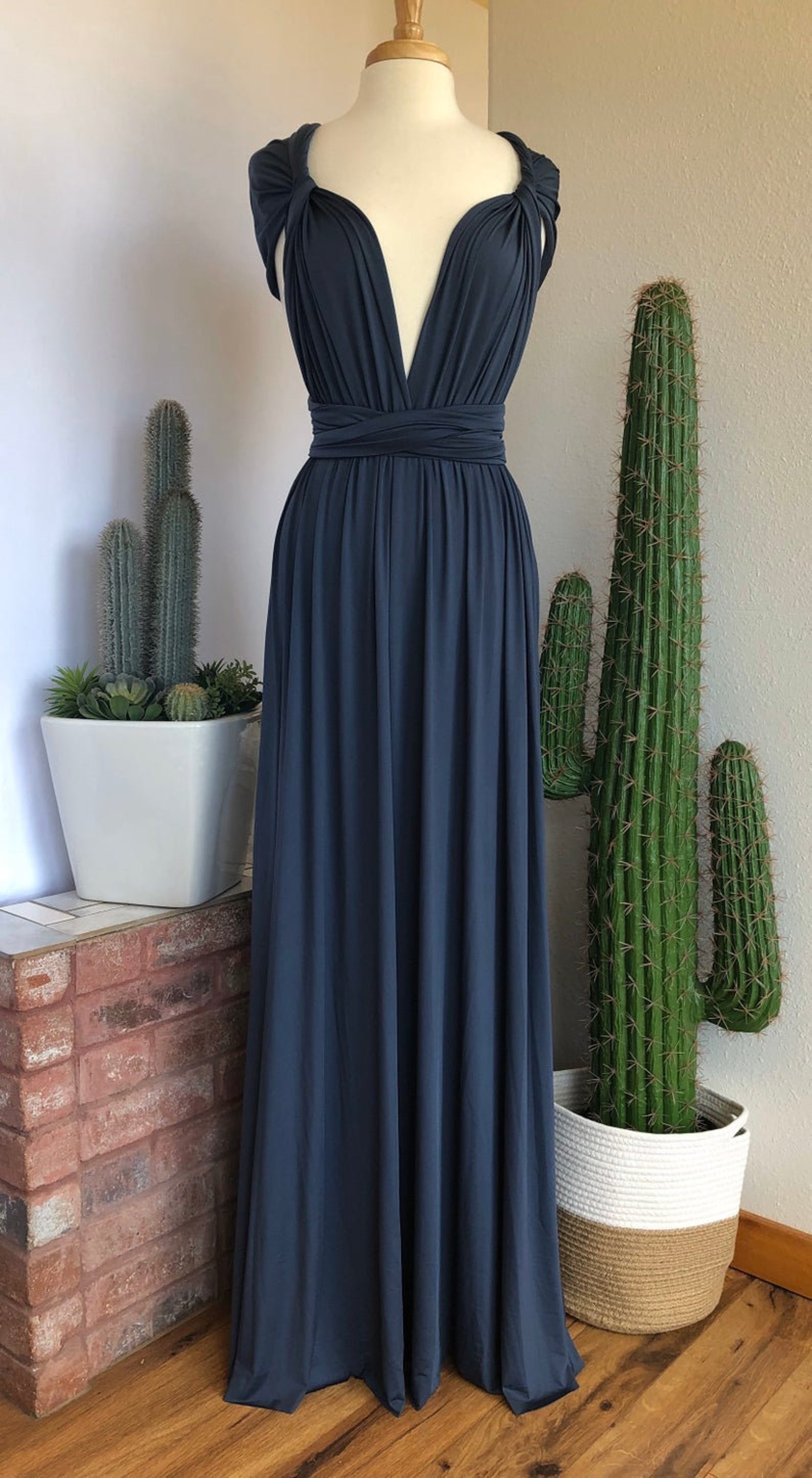 Triangle Multi Wear Convertible Bridesmaid Dresses Dusk