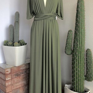 EUCALYPTUS Bridesmaid Dress/ CUSTOM LeNGTHS/ Convertible Dress / Infinity Dress/ Multiway Dress/ Multi Wrap Dress / Plus Size / image 3