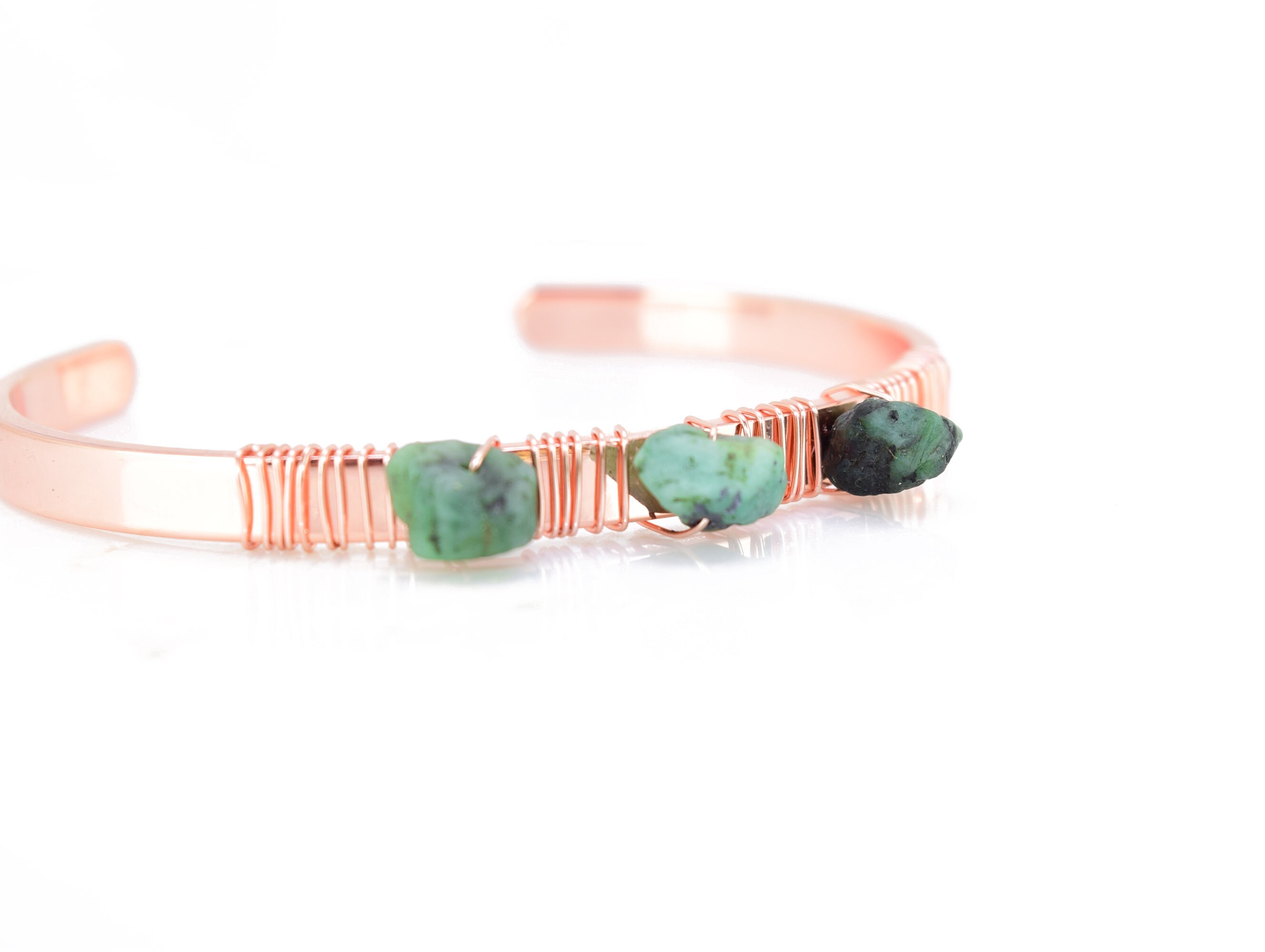 Raw EMERALD Cuff Bracelet // Rough Emerald cuff/ May Birthstone ...