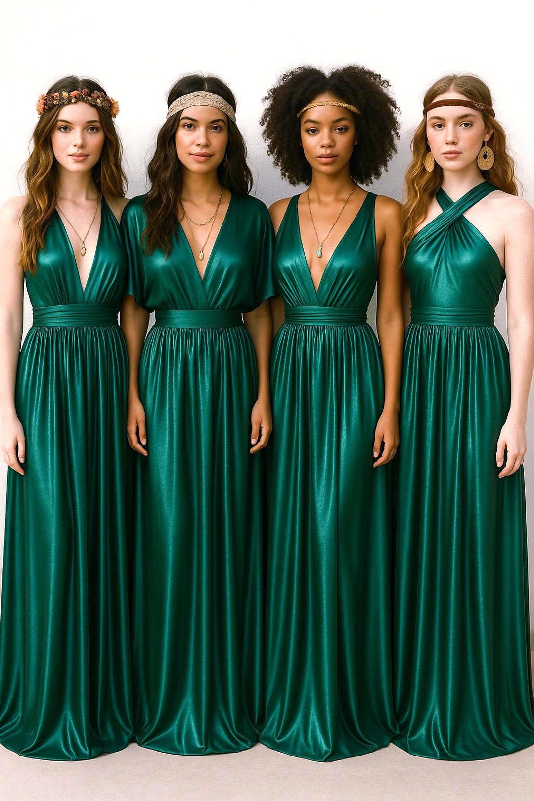 Emerald Multiway Dress Bridesmaid Infinity Dress Bridesmaid Infinity Dress  Emerald Green