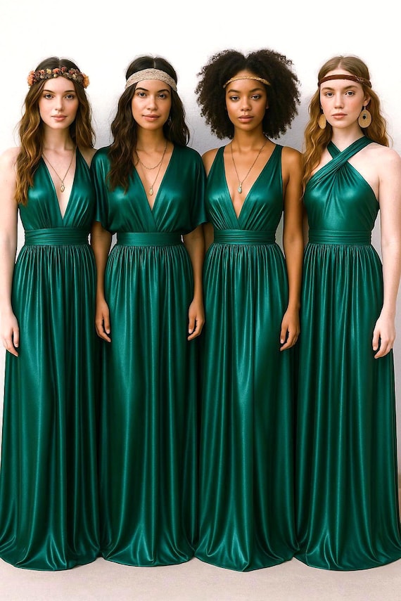 metallic green bridesmaid dresses Light Pink Sheath Cowl Neck Bridesmaid Dresses, MBD228