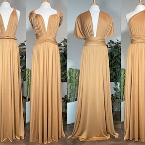 SAND Bridesmaid Dress/ Convertible Dress / Infinity Dress/ Multiway Dress/  Multi Wrap Dress /  Plus Size / Petite/ Tall/ Tan Dress