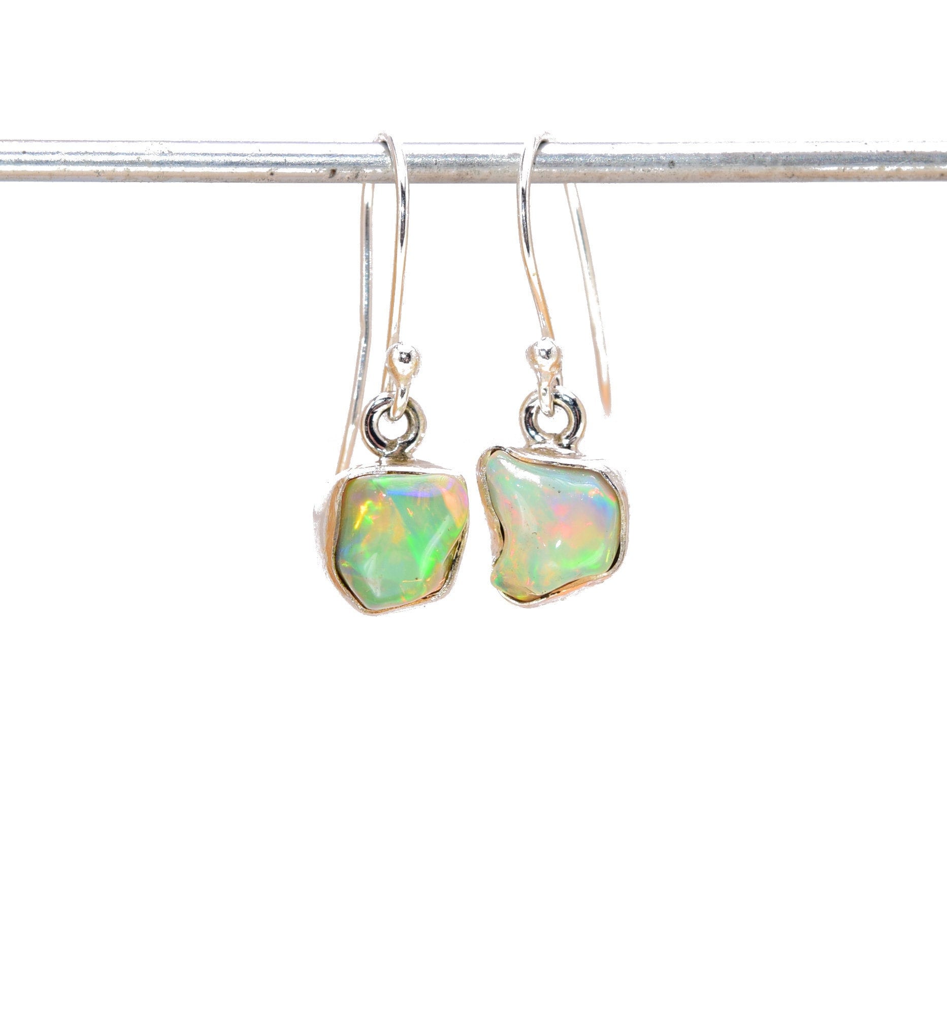RaW OPAL Dangle Earrings / Drop Earrings / Ethiopian Opal Earrings