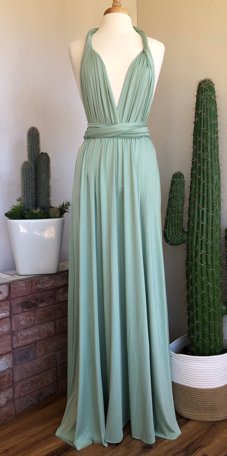 SAGE Bridesmaid Dress/ CUSTOM LeNGTHS/ Convertible Dress / Infinity Dress/ Multiway Dress/ Multi Wrap Dress / Plus Size / zdjęcie 3