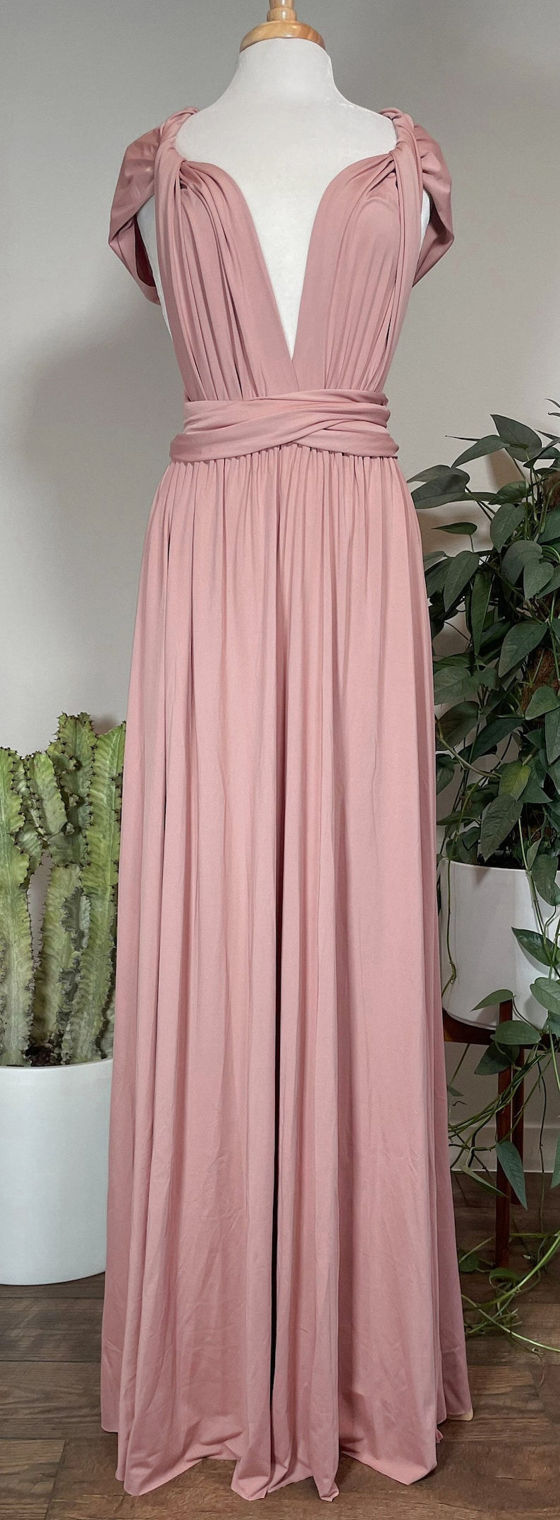 ROSE QUARTZ Bridesmaid Dress/ CUSTOM/ Convertible Dress / Infinity Dress/ Multiway Dress/ Multi Wrap Dress / Plus Size / Petite/ Tall image 4