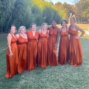 BURNT ORANGE Bridesmaid Dress/ CUSTOM LeNGTHS/ Convertible Dress / Infinity Dress/ Multiway Dress/ Multi Wrap Dress / Plus Size / Petite image 10