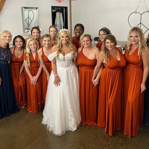 BURNT ORANGE Bridesmaid Dress/ CUSTOM LeNGTHS/ Convertible Dress / Infinity Dress/ Multiway Dress/ Multi Wrap Dress / Plus Size / Petite image 10