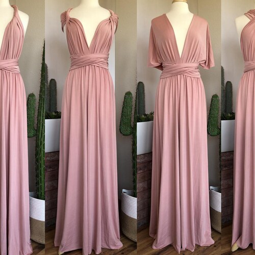 CHAMPAGNE Bridesmaid Dress/ CUSTOM Lengths/ Convertible Dress - Etsy