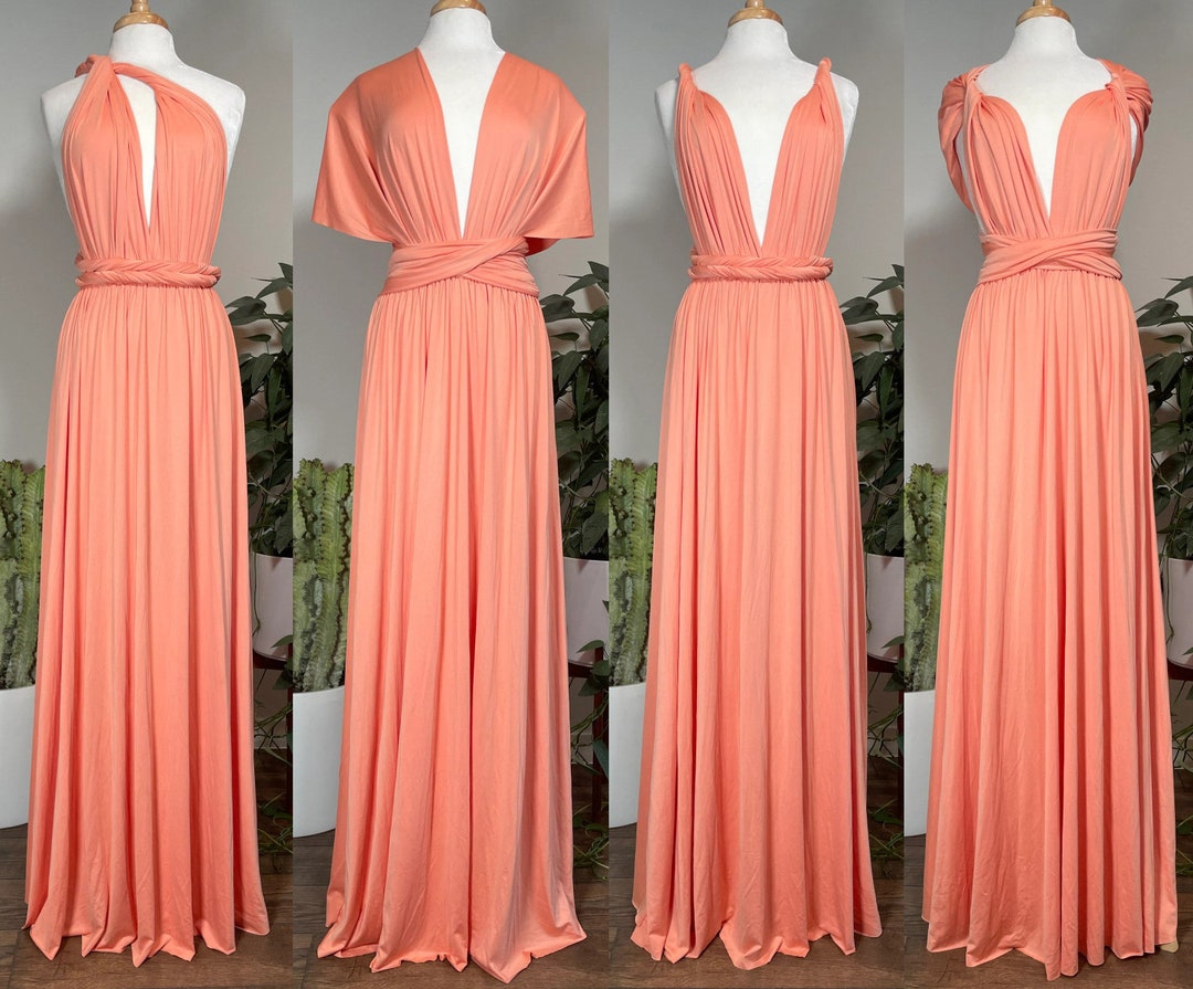 Criss-Cross Multi Wear Convertible Bridesmaid Dresses Blushing Pink main image 1