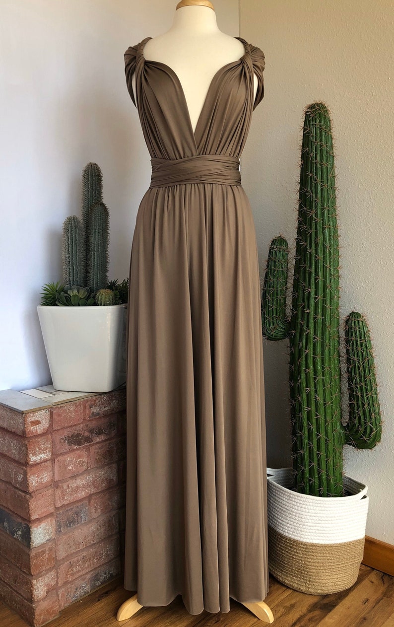 MOCHA Bridesmaid Dress/ Custom Length / Convertible Dress / Infinity Dress/ Multiway Dress/ Multi Wrap Dress / Plus Size / image 2