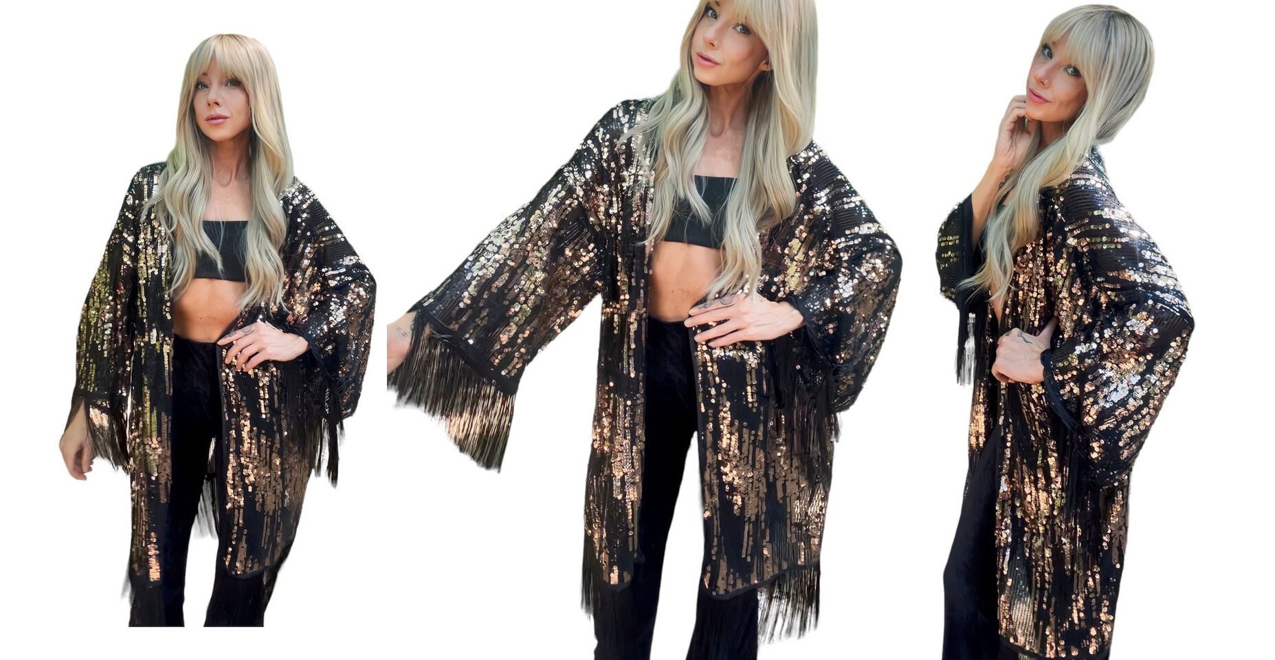 Rose gold cheap kimono jacket