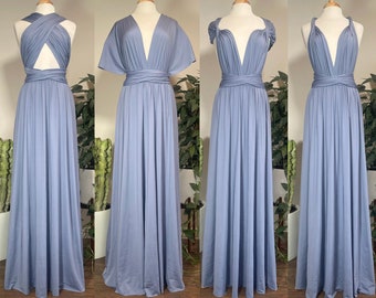 SUMMER SONG BLUE Bridesmaid Dress/ Periwinkle Blue / Convertible Dress / Infinity Dress/ Multiway Dress/  Multi Wrap Dress / Plus Size /