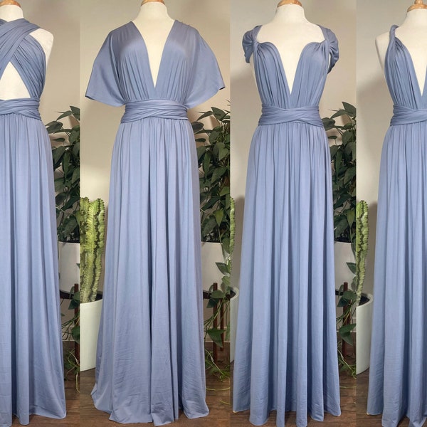 SUMMER SONG BLUE Bridesmaid Dress/ Periwinkle Blue / Convertible Dress / Infinity Dress/ Multiway Dress/  Multi Wrap Dress / Plus Size /